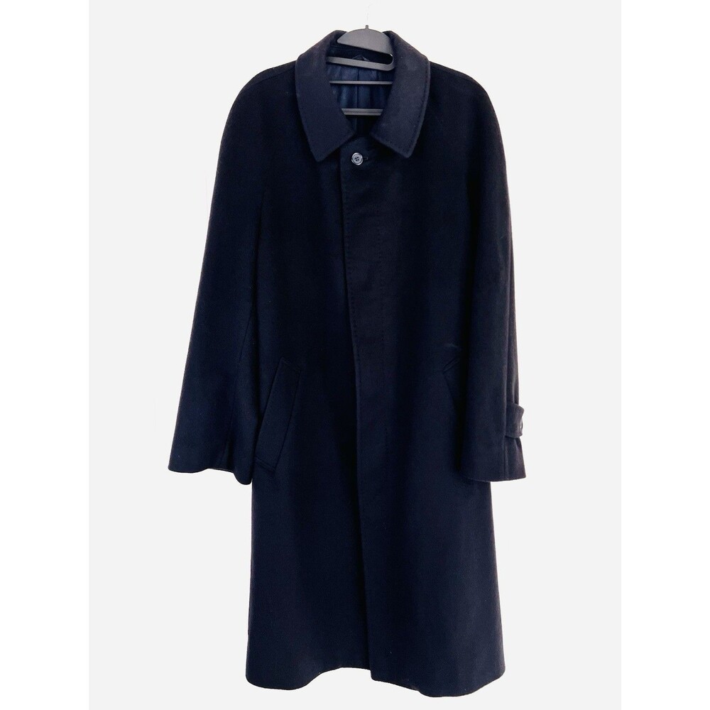 Arte 100% Cashmere Mens Overcoat Satin Lined Trench Dress Coat Luxurious Mens 48